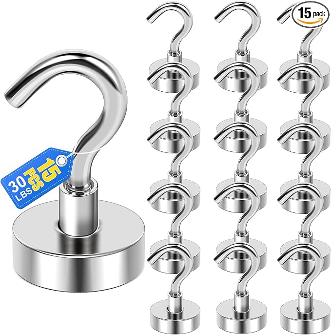 LOVIMAG Magnetic Hooks for Hanging, 30lbs Magnet Hooks for Cruise Ship by LOVIMAG
