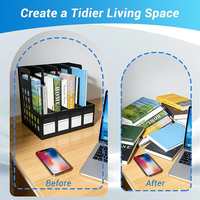 Ysenchan Plastic Magazine File Holder, Desk Organizer File Folder - Image 6