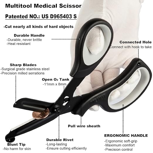 MEUUT 2 Pack Medical Scissors Trauma Shears - Image 3