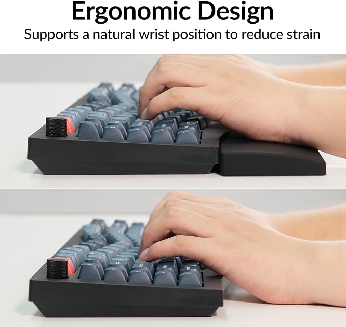 Keychron Black Silicone Wrist & Palm Rest, 14.96" - Image 7