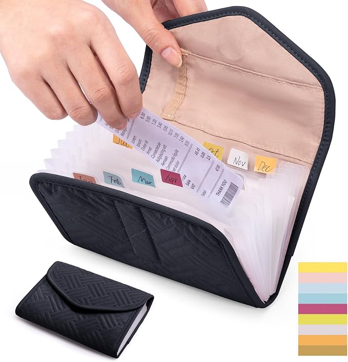 Fabric Receipt Organizer 7X5 by FRECOLSH