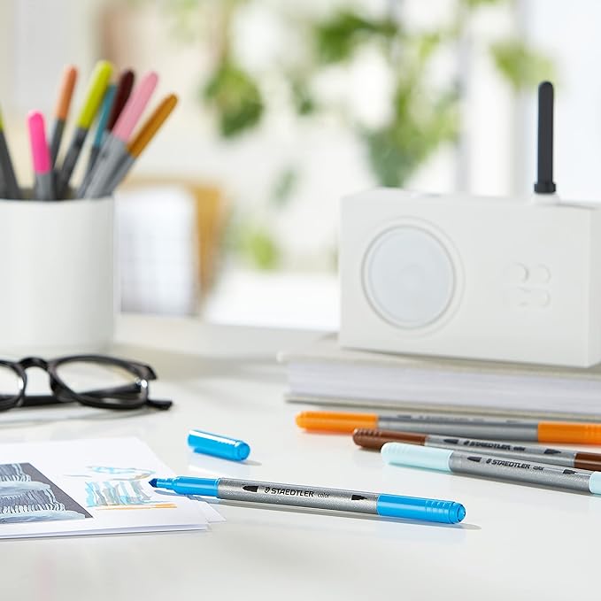 Staedtler Double-Ended Fiber-Tip Pens, Non-Permanent Ink, Fine & Bold Writing - Image 4