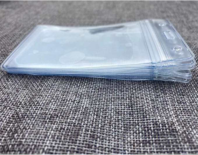Vertical ID Badge Holders Sealable Waterproof Clear Plastic Holder, Fits - Image 4