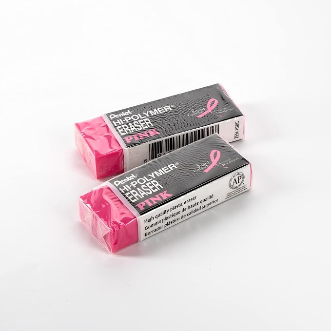 Pentel PINK BCA Hi-Polymer Block Eraser - Image 2