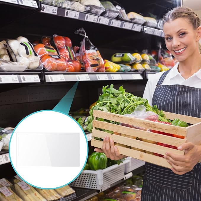 Chunful 1000 Pack Plastic Tags Shelf Label Holders Clear Plastic Label Price - Image 5