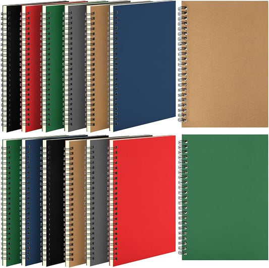 Leelosp 12 Pack Small Spiral Notebook A5 Lined College Ruled Spiral Journal by Leelosp