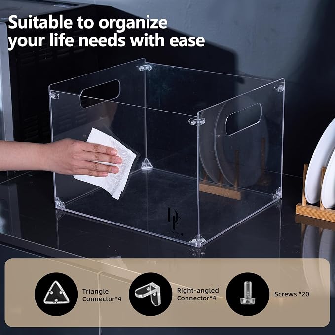Clear Acrylic File Organizer, - Image 4
