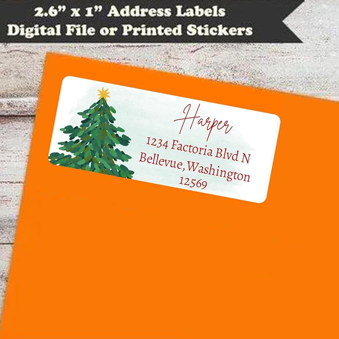 Christmas Return Address Labels Personalized - Image 5