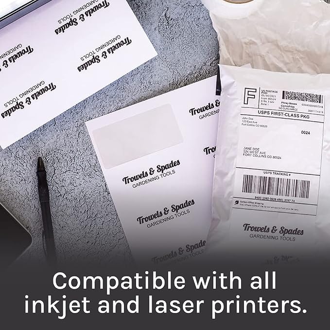Premium Label Supply White Sticker Address Labels – 2" x 4" – Laser/Inkjet - Image 2