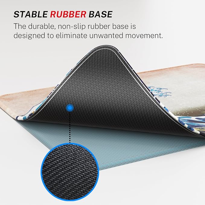 MROCO Essential Office & Gaming Mouse Pad, 8.5 x 11 Inch, Big Wave | Anti-Fray - Image 4