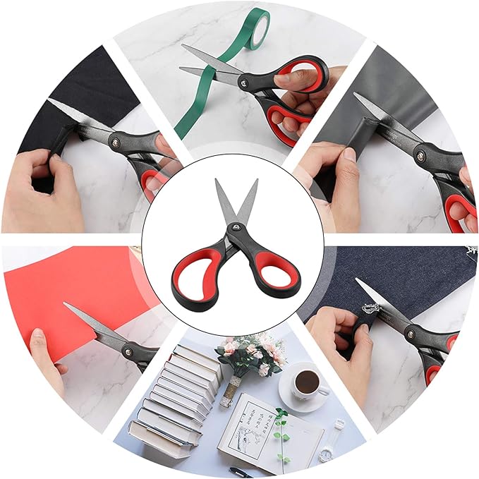 LIVINGO 2 Pack 8" Titanium Non-Stick Scissors, Professional Stainless Steel - Image 6