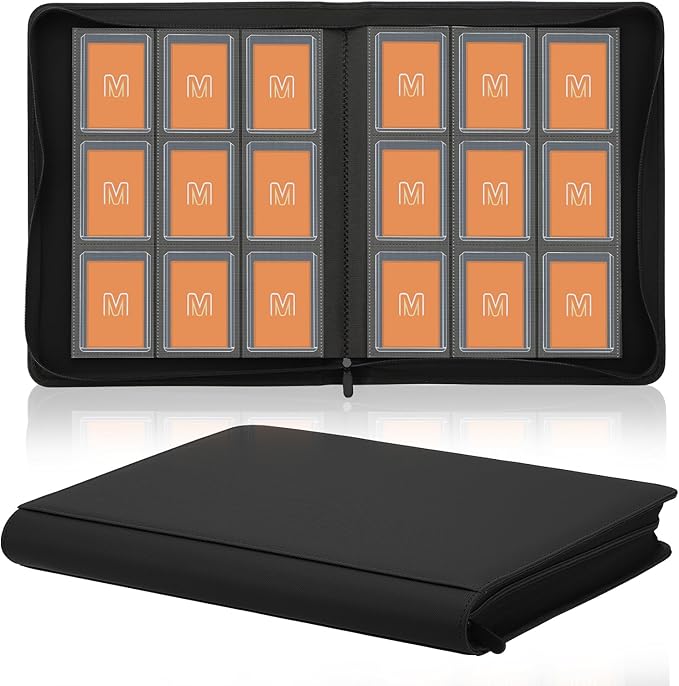 Toploader Binder, Trading Card Binder Storage Hold up 288 Cards 9-Pocket Top by MOSLA