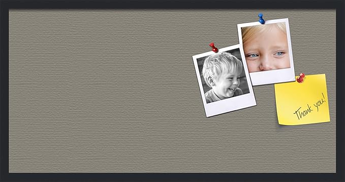 PinPix 36x18 Inch Cork Bulletin Board. This Decorative Framed Pin Board Comes with Pewter Design and a Satin Black Frame. Ideal for Home Office Decor or Message Board (PinPix-1812)-DeskLoop Office