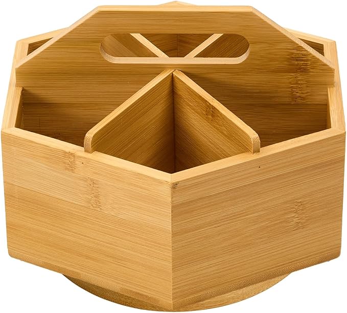 MEEDEN Bamboo Rotating Art Supply Desk Organizer: Pen & Pencil Holder by MEEDEN