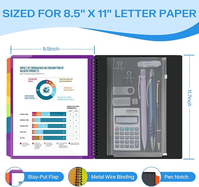2 Pack 12 Pocket Poly Project Organizer - Image 2