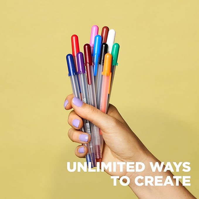 SAKURA Gelly Roll Gel Pens - Medium Point Ink Pen for Journaling, Art, or Drawing - Classic Black Ink - Medium Tip - 3 Pack-DeskLoop Office