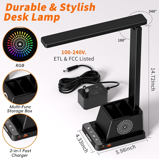 Study Desk Lamp for Office Home, Eye-Caring Desk Light - Image 6