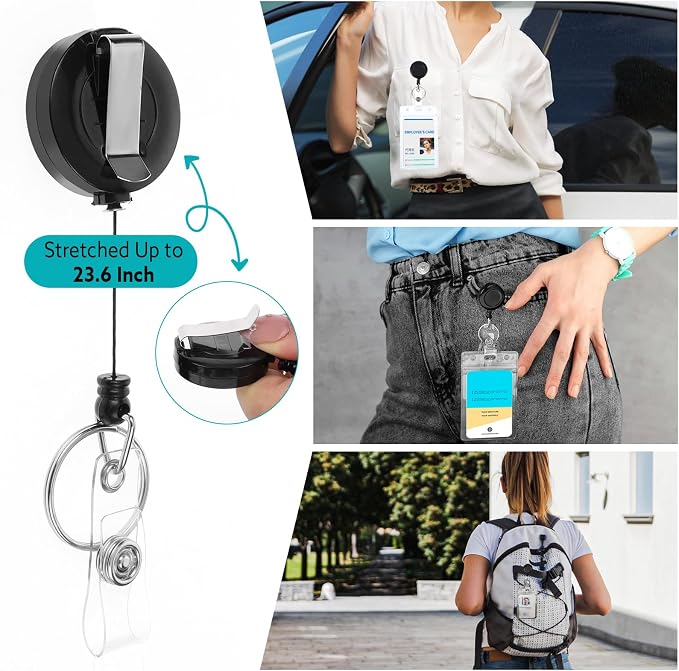 6 Pack Lanyards for ID Badges Holder Retractable Lanyards for Cruise Ship Cards - Image 4