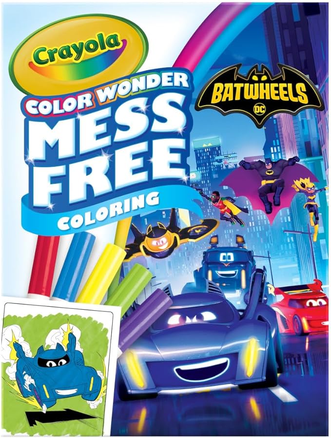 Crayola Batwheels Color Wonder Activity Set, Batman Mess Free Coloring Pages by Crayola