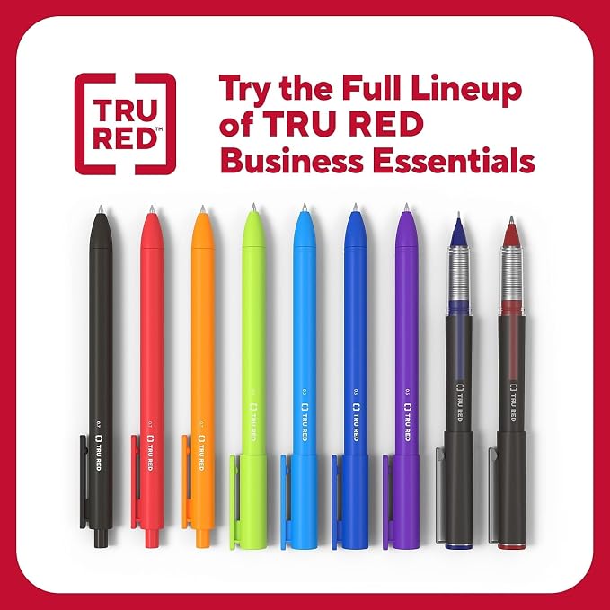 TRU RED Retractable Gel Pens, Fine Point 0.5mm, 12 Pack – Quick‑Dry Pens - Image 9