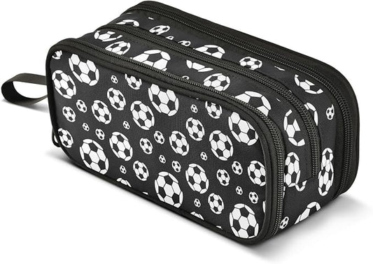 BOENLE Football Soccer Pencil Case Box Boys Girls Large Pencil Pouch Zipper by BOENLE-WELCOMEYOURCOMING