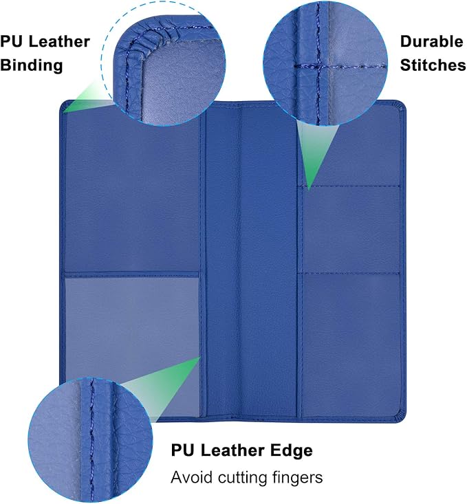 Wisdompro Car Document Holder Organiser, PU Leather Vehicle Insurance and - Image 4