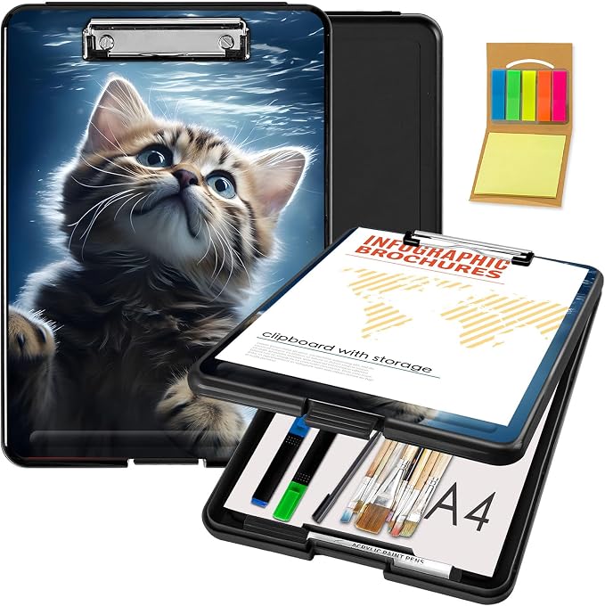 Clipboard with Storage, Office Supplies Nursing Clipboards Folder with Pen by CAPAUNVDA
