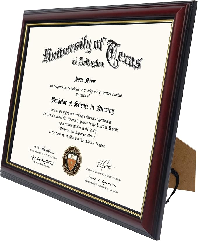 GraduationMall 8.5x11 Certificate Diploma Frame, Solid Wood & UV Protection - Image 3