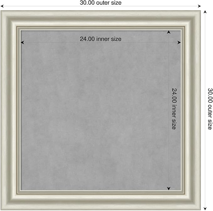 Amanti Art Silver Framed Magnetic Board 30x30 Medium Vision Board - Image 2