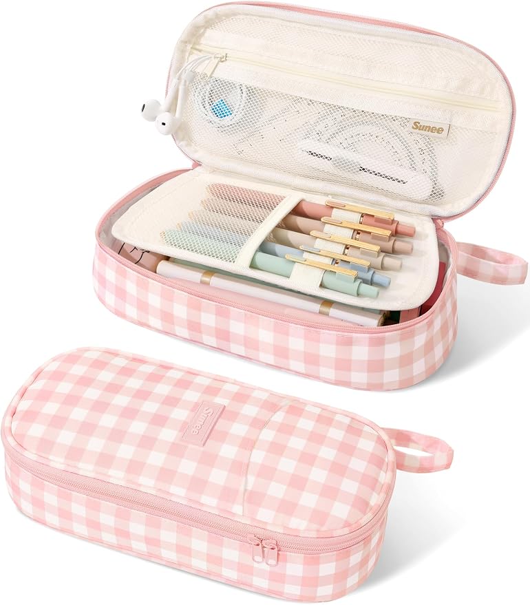 SUNEE Cute Pencil Case, Large Colored Pencil Pouch, Aesthetic Pen Bag by SUNEE