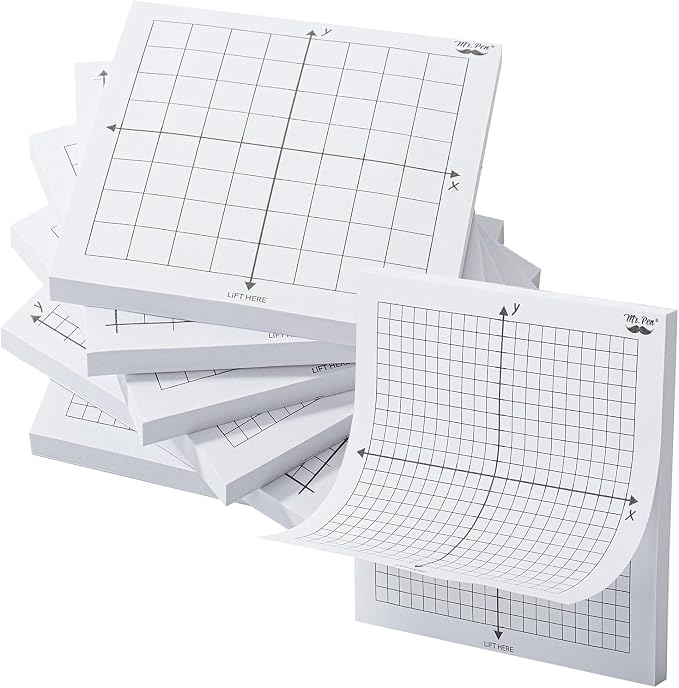 Mr. Pen- Graph Sticky Notes, 3x3 Inch, 6 Pads, 50 Sheets/Pad, 300 Sheets | 6 by MrPen