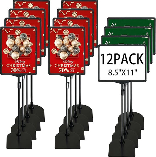 Sign Holder, 8.5 x 11 Inch Sign Stand by ONCEMORE
