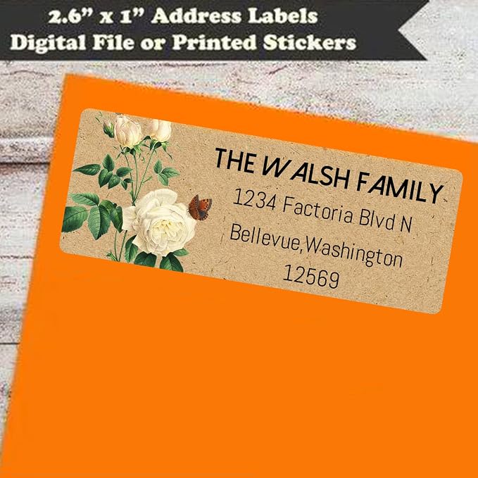 LINMAGCO Personalized Return Address Labels Gold 500 Pcs Mail Labels - Image 4