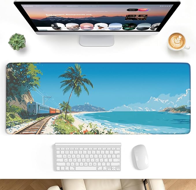 Desk Mat, Big Desk Pad, 31.5x11.8 Inches Extended Big Gaming Mouse Pad by stanploe