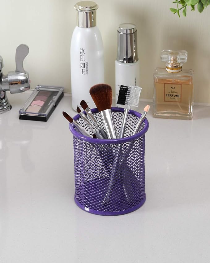 EasyPAG Pencil Holder for Desk, 2 Pack Metal Pen Organizer, Mesh Pencil Cup - Image 6