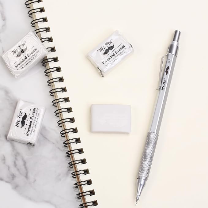 Mr. Pen- Kneaded Erasers, 0.9" x 1.18", 4 Pack, Graphite & Pastel Drawing - Image 5