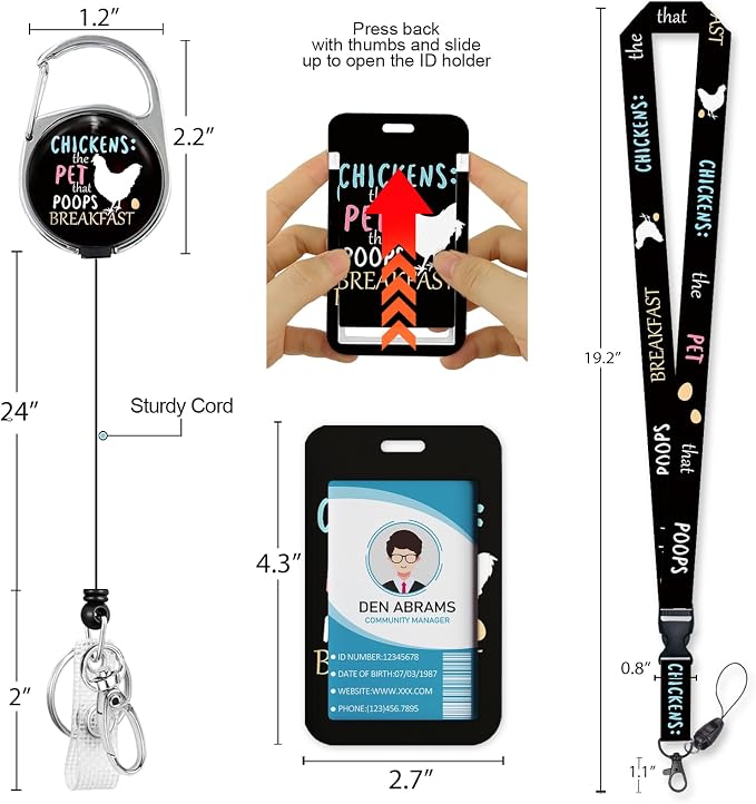 Piefly Lanyards for Id Badges, Funny Badge Holder - Image 5
