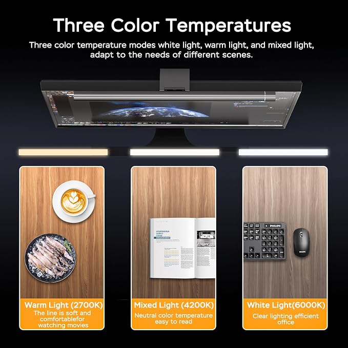 Computer Screen Lamp, Made of Aluminum Alloy, Office and Home Use | 45° - Image 3