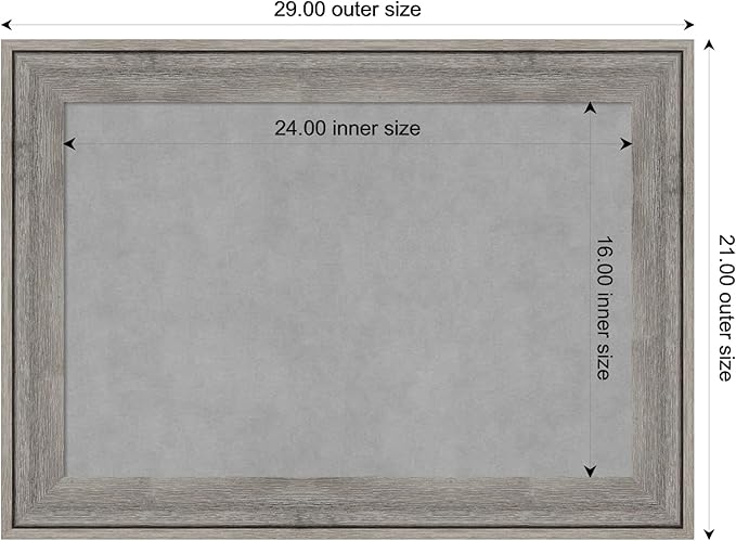 Amanti Art Grey Framed Magnetic Board 21x29 Medium Vision Board - Image 4