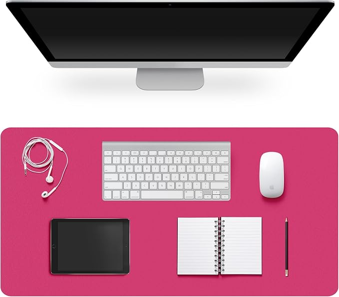Leather Desk Pad Protector, Non-Slip Desk Pad, on-Slip PU Leather Large Mouse by CADONO