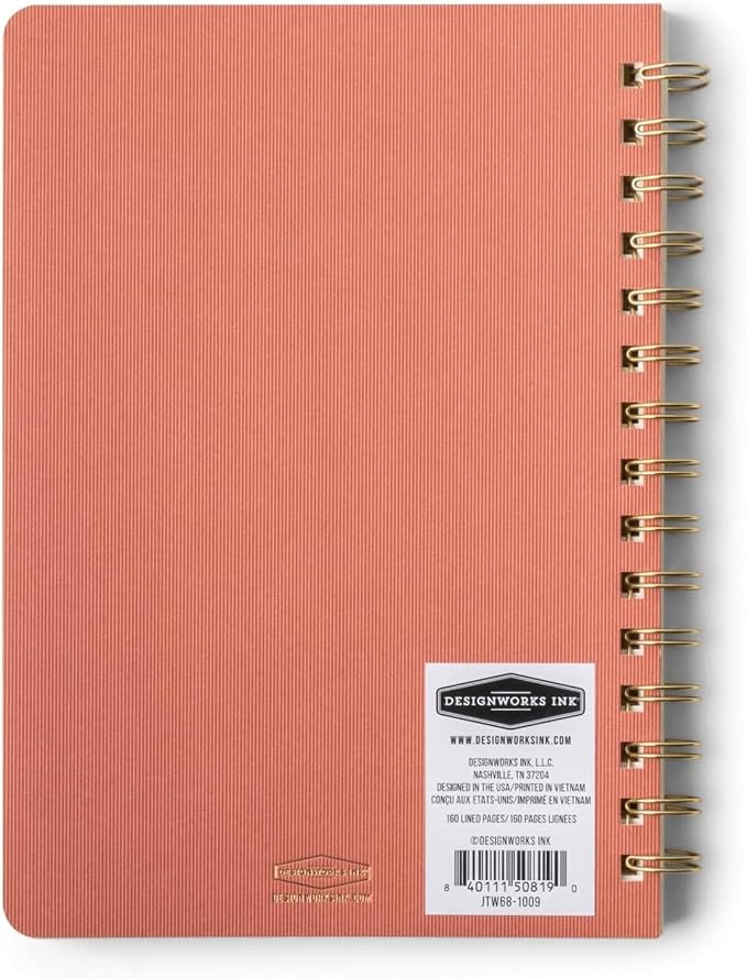 DesignWorks Ink Textured Paper Twin Wire Notebook, Daily Planner & Soft Cover - Image 2