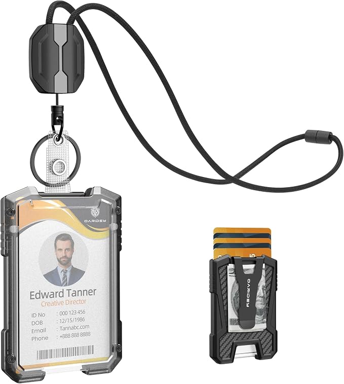 Oaridey Retractable Lanyards for ID Badges Holder, Badge Reel by Oaridey