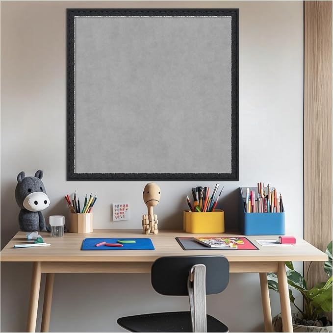 Amanti Art Black Framed Magnetic Board 26x26 Medium Vision Board - Image 6