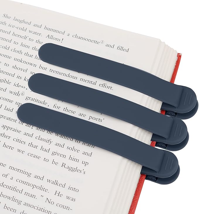 SMUK 3pcs Book Marks for Reading Women, Silicone Automatic Bookmarks for Book by SMUK