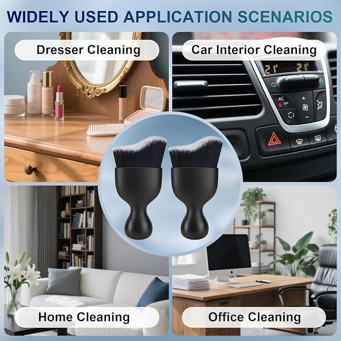 Amrules 2 PCS Car Interior Detailing Brush, Auto Car Dusting Brushes, Soft - Image 7