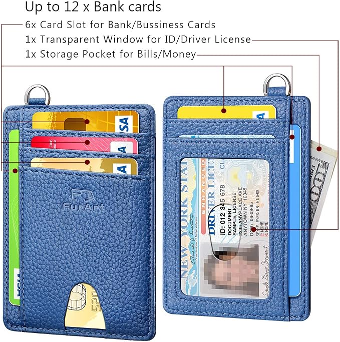 FurArt Slim Minimalist Wallet RFID Credit Card Holder - Image 7