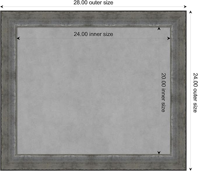 Amanti Art Silver Framed Magnetic Board 24x28 Medium Vision Board - Image 4