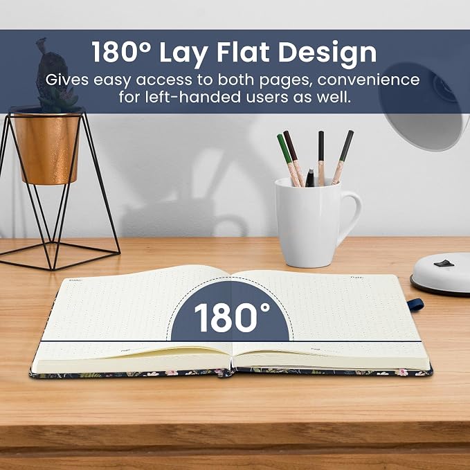 Dotted Journal Notebook for Women & Men, Hardcover Leather Journal for Writing - Image 4
