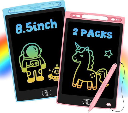 2 Pack LCD Writing Tablet for Kids, Erasable and Reusable Toddler Doodle Board by Unknown