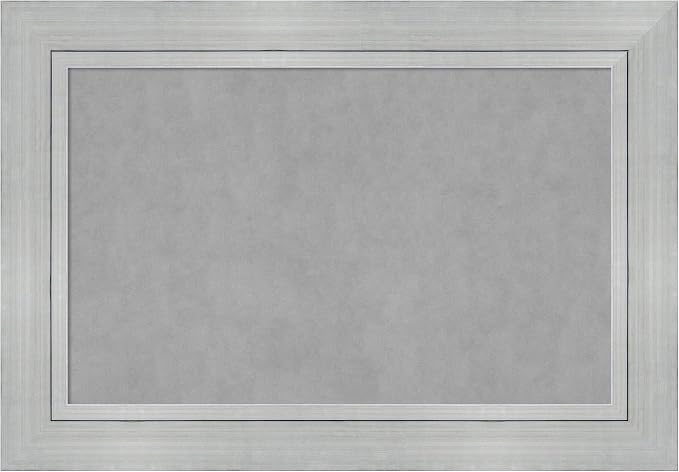 Amanti Art Silver Framed Magnetic Board 27x39 Large Vision Board by AmantiArt
